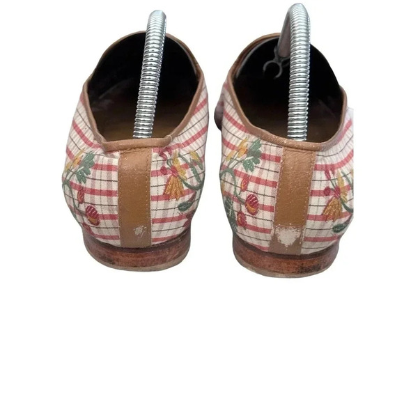 ZALO Women's Needlepoint Flowers Leather Flats Loafers Slip On Shoes Size 10 - Picture 6 of 7